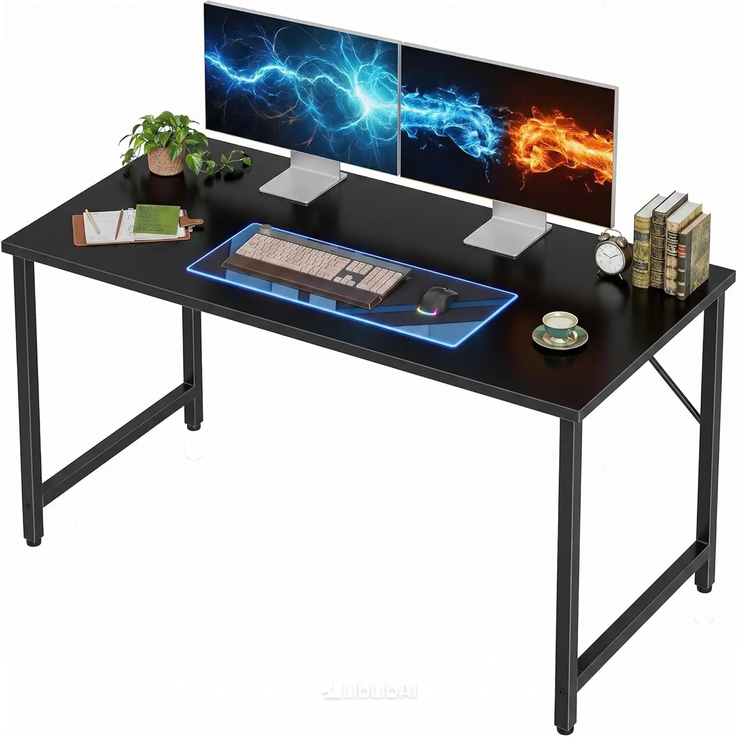 Gaming Desk Wood 40 Inch Basic Function All Seasons Black