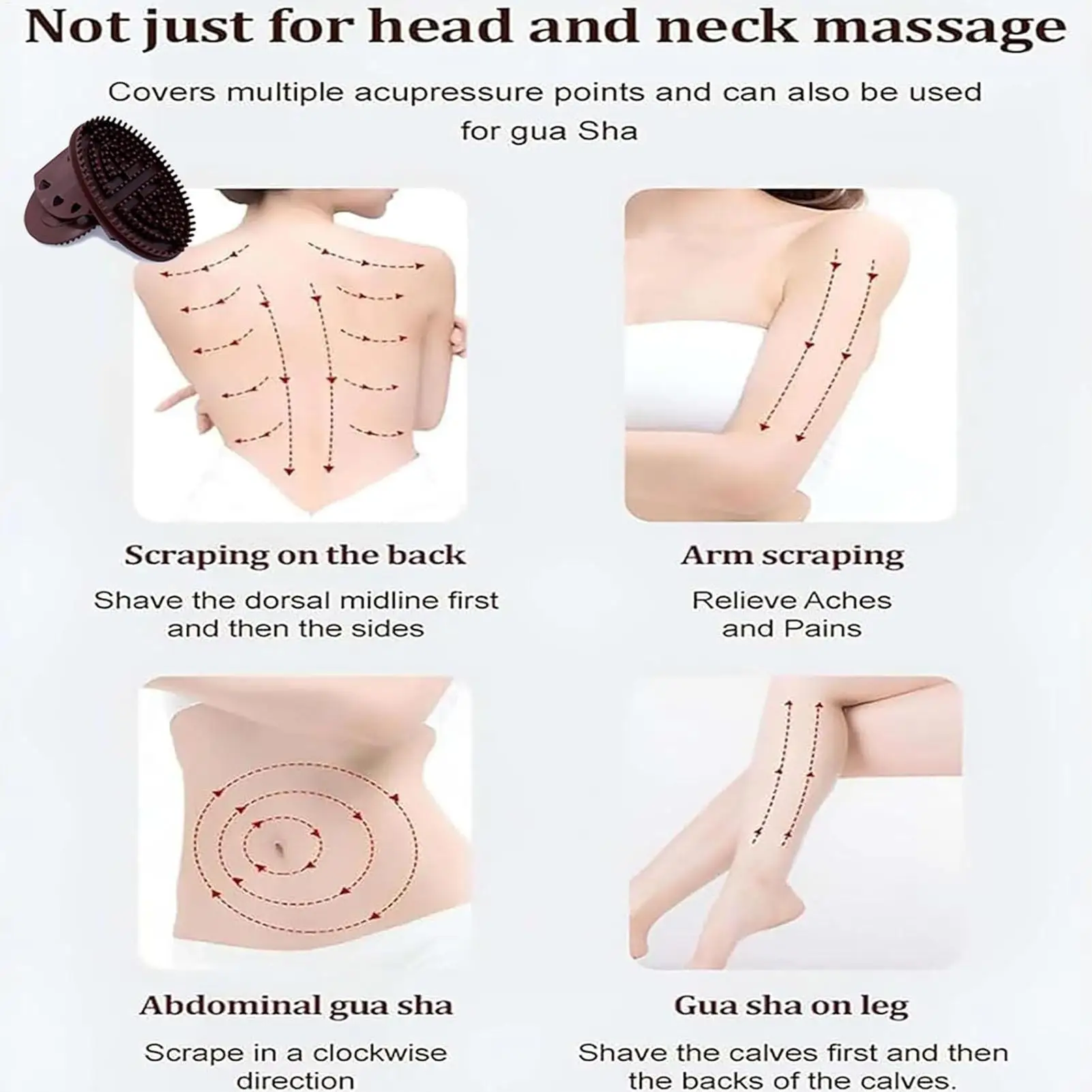 فرشاة العقرب تجريف تدليك ميريديان خمسة عناصر أداة كشط التخسيس العالمية لجمال الجسم #5