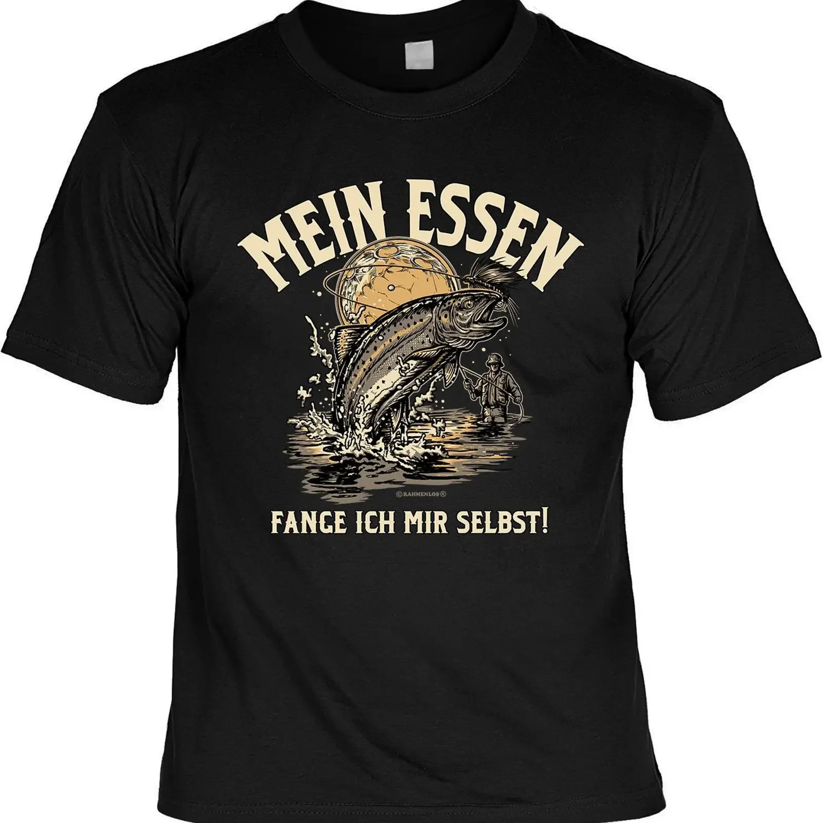 Mein Essen Fange Ich Mir Selbst German Slogan Angler Fishing Lover Casual T Shirt vintage Washed Stylish homme Comfortable
