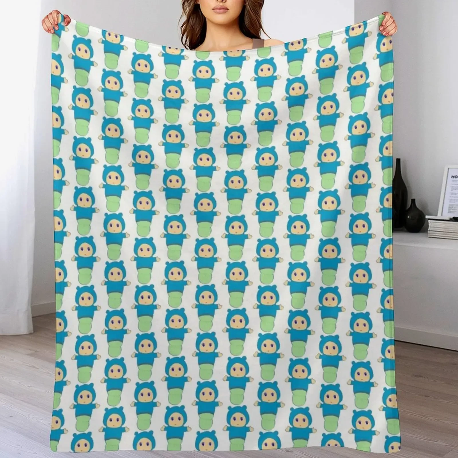 Glow Worm Throw Blanket Modern Design Soft Blanket for Home Decor