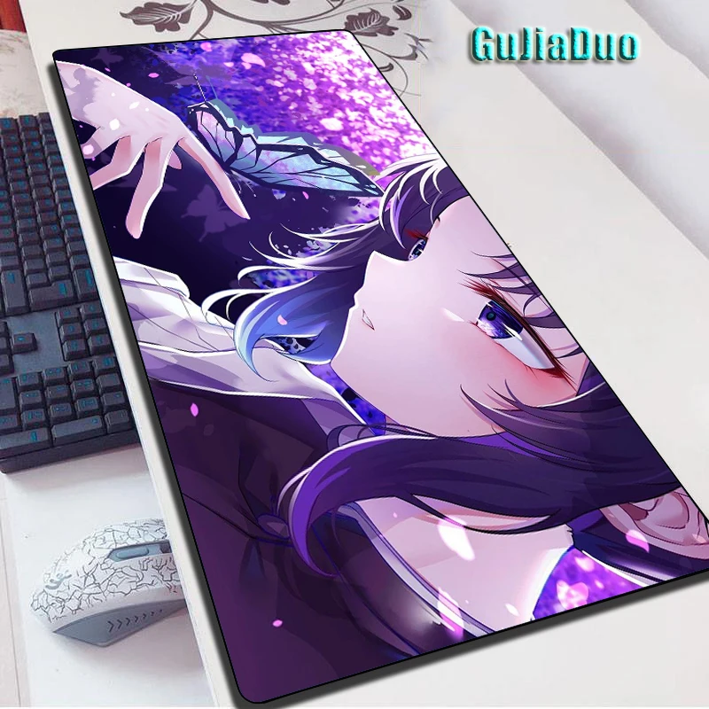 Kochou – tapis de souris Shinobu pour Gamer, Extra Large, Sexy, bande dessinée, pour ordinateur portable, accessoires de salle de jeu, Kawaii, Anime, tapis de Table pour PC