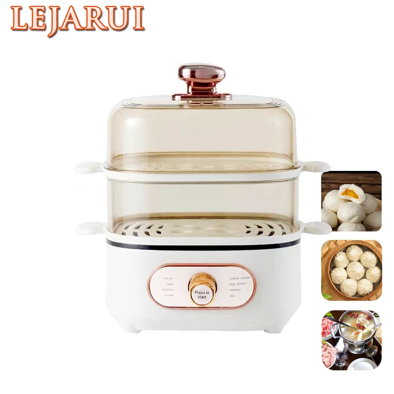 Electric Steamer Multi-Functional Integrated Household two-Layer Stainless Steel Large Capacity Box Breakfast Machine Timing