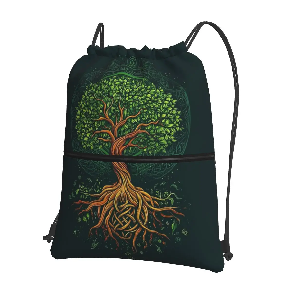 Biblical World Tree Of Life Backpacks Portable Drawstring Bags Sundries Bag Book Bags for Man Woman School