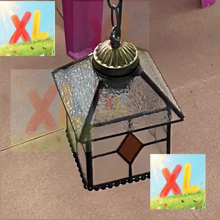 

2022 etched retro 8 inch gold water glass lampshade lighting stained glass rod chandelier chandelier hanging Tiffany lamp