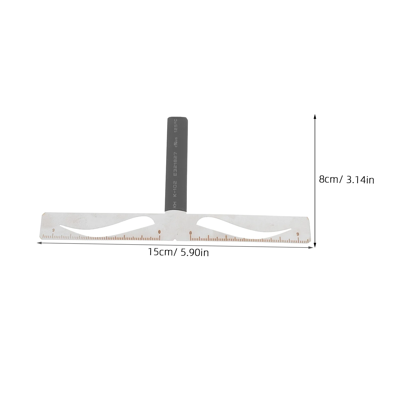 Régua de estêncil de sobrancelha reutilizável, modelo de sobrancelha feminino, ferramenta de medição de três pontos para sobrancelhas simétricas naturais, maquiagem de tatuagem