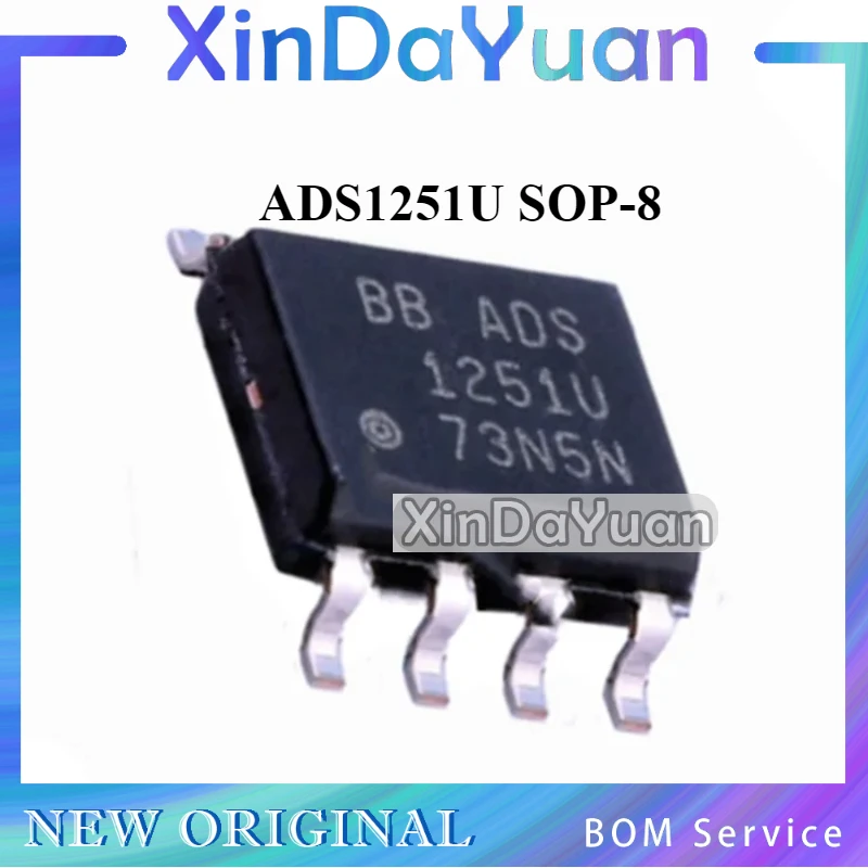 5 pcs  ADS1251 ADS1251U SOP-8   Low Power ADC Chip