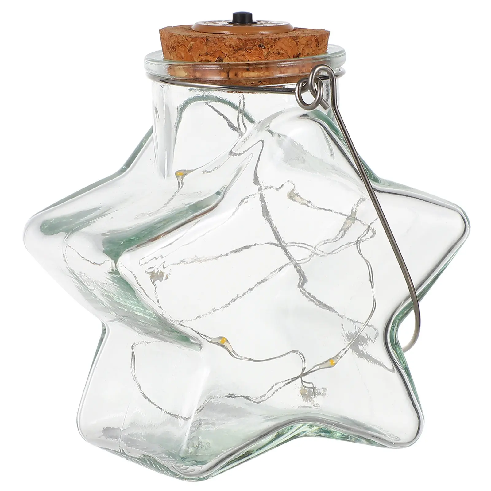 

Подвесной ночник в форме звезды в банке, уличный светильник-бутылка со светящейся гирляндой для сада, патио, романтического декора