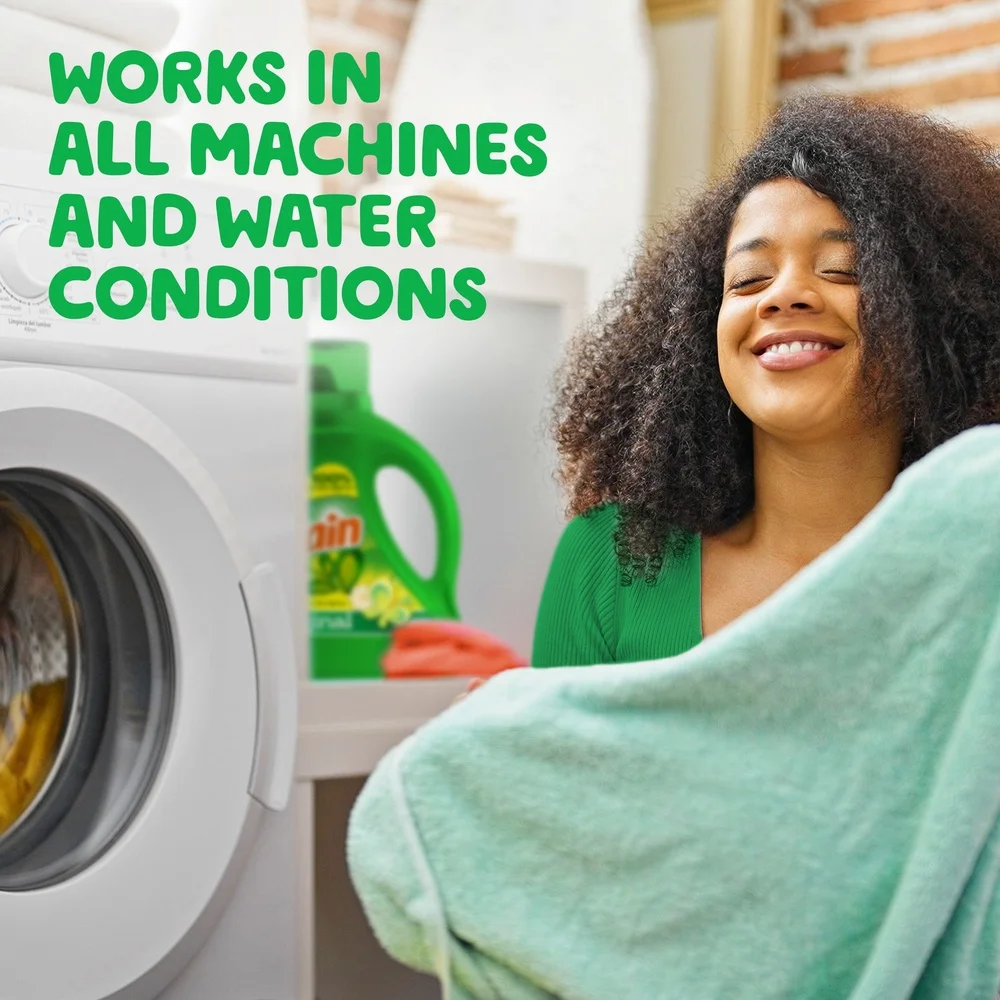 منظف الغسيل السائل، رائحة أصلية شديدة التحمل، 46 أونصة سائلة، 32 تحميلًا، تركيبة إزالة الرائحة، منظف عالي الكفاءة