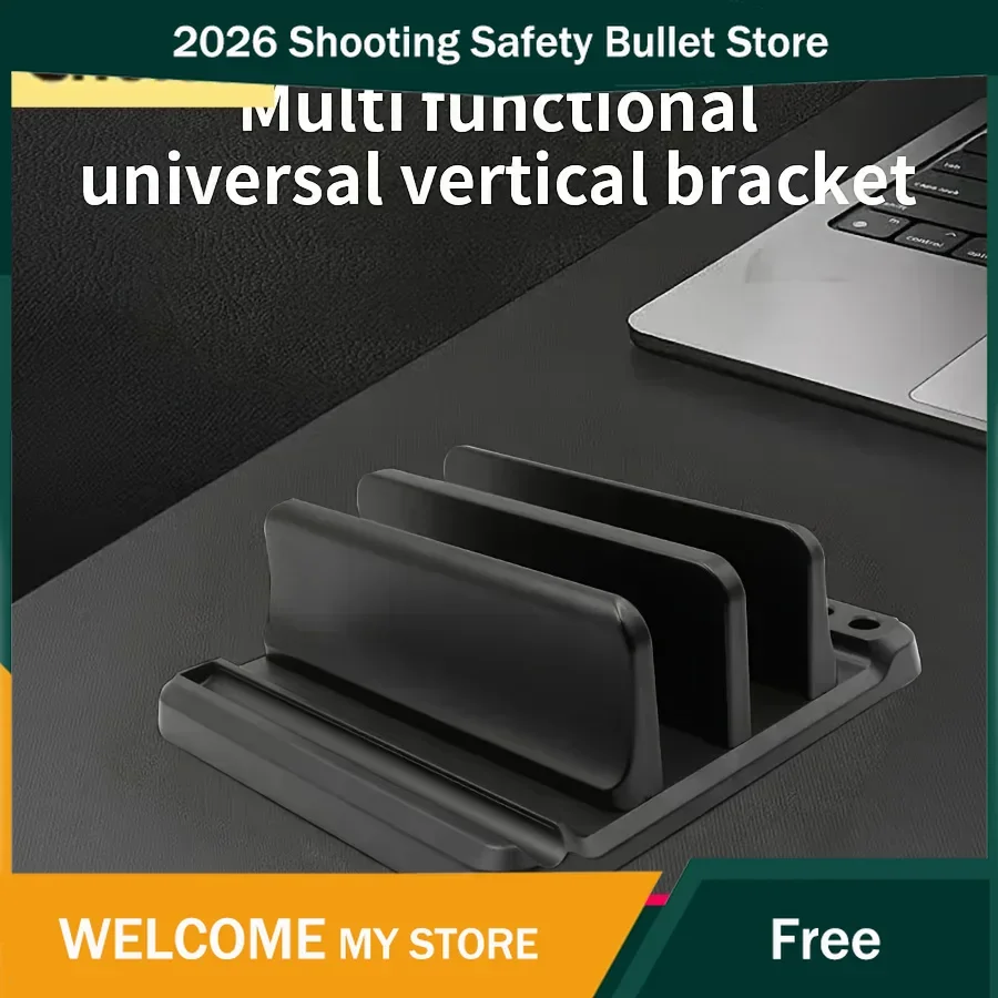 

Stable Vertical Laptop Stand Plastic Portable /Tablet/Phone Holder Universal Storage Rack Notebook Space Save Accessory New
