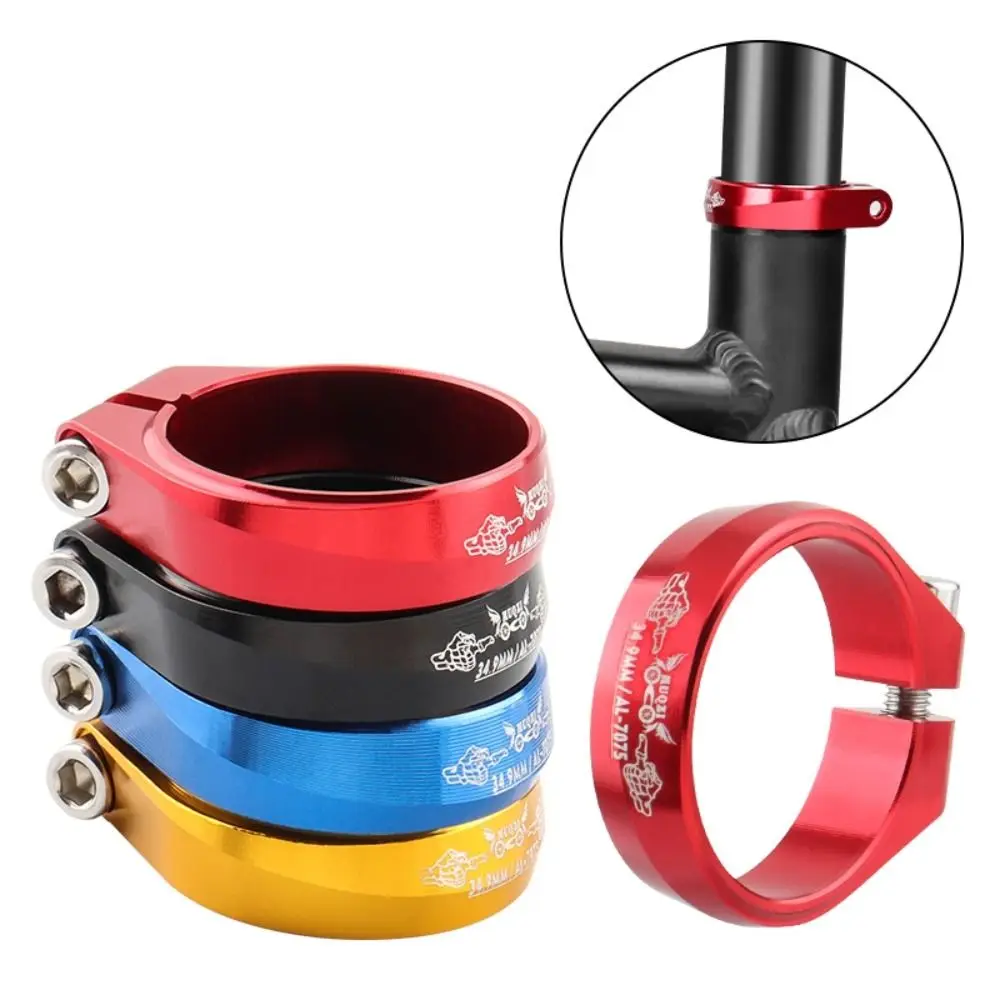

Aluminum Alloy Bike Seat Post Clamp Screw Lock Colorful Bicycle Seatpost Clamp Ultralight Universal Quick Release Clamp MTB