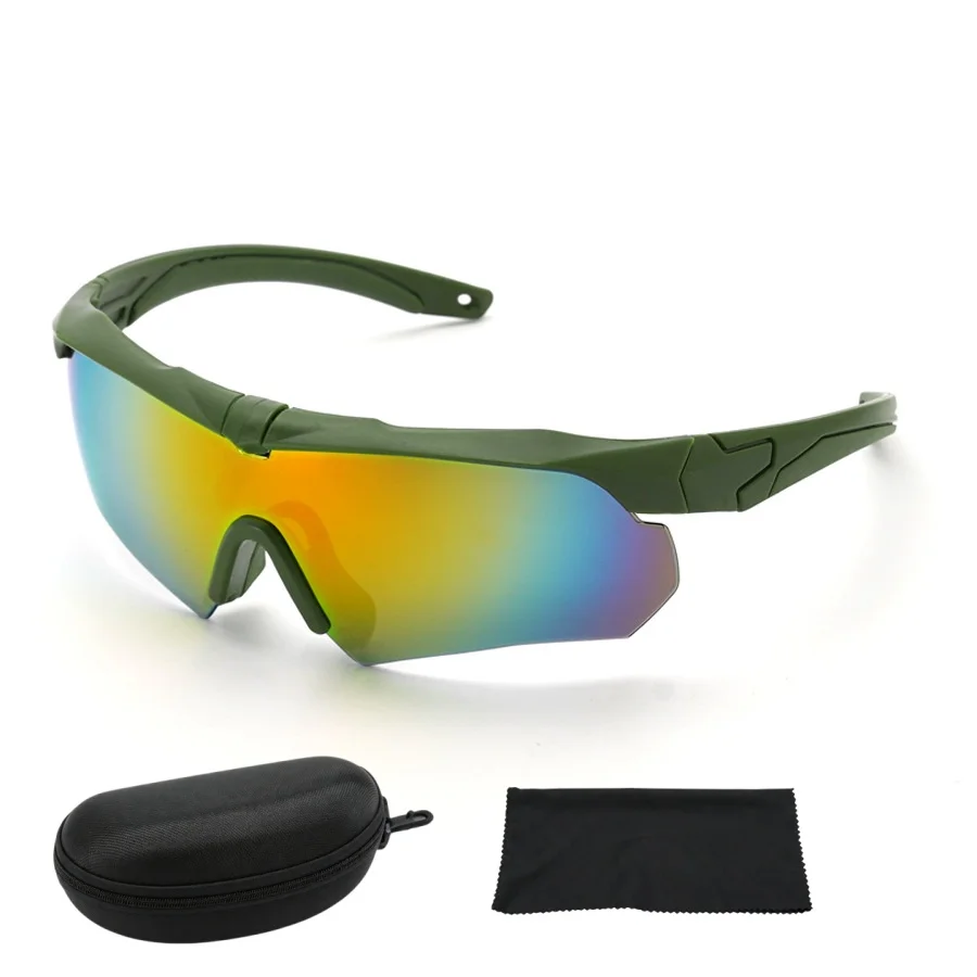 Military Fan CS Tactical Goggles Set UV Protection PC Shooting Glasses Wind And Sand Proof Eyewear for Cycling And Outdoor Sport