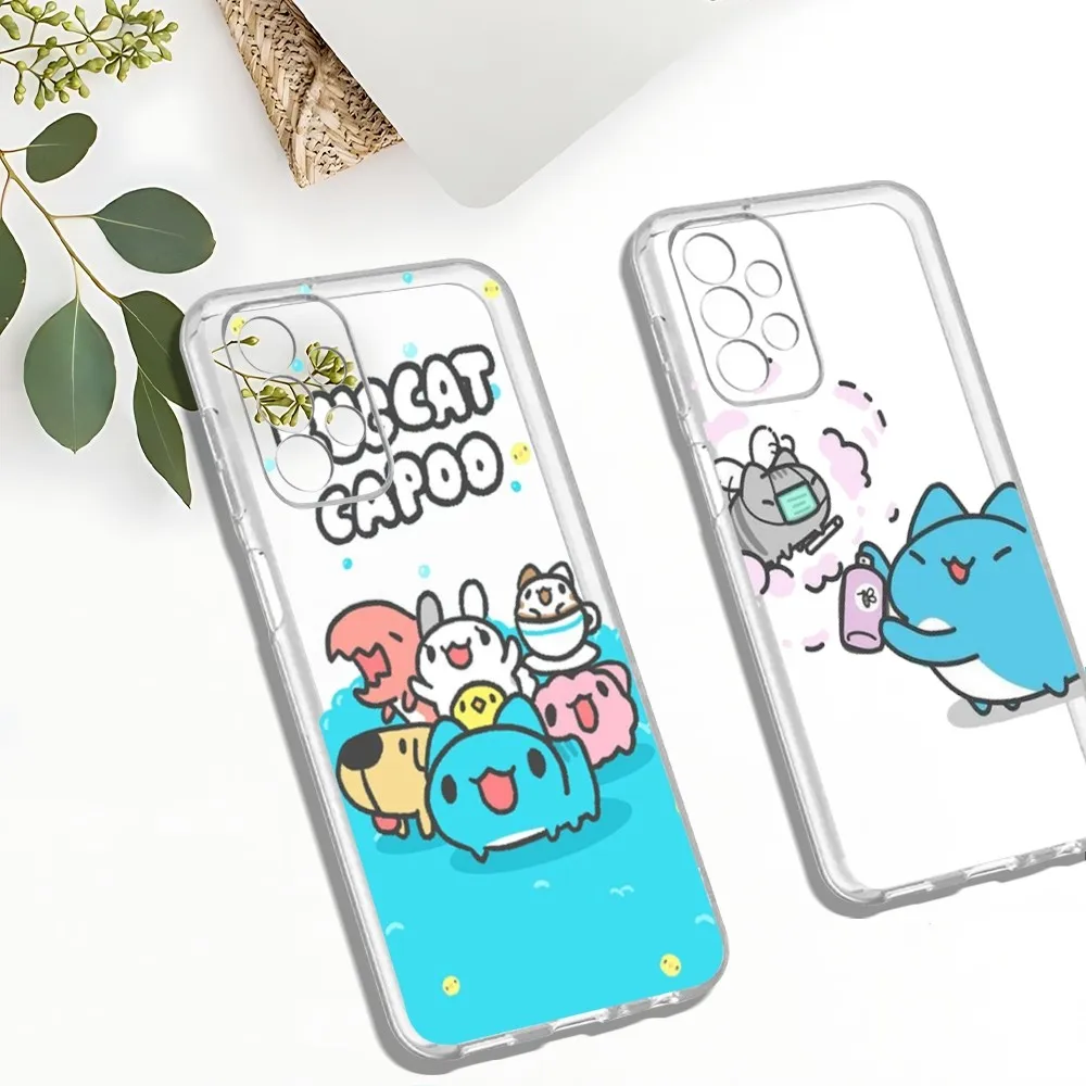 Bugcat C-Capoo Phone Case For Samsung Galaxy A52 A12 A51 S21 Edge S22ULTRA S23 S20LITE Plus Ultra Transparent Cover