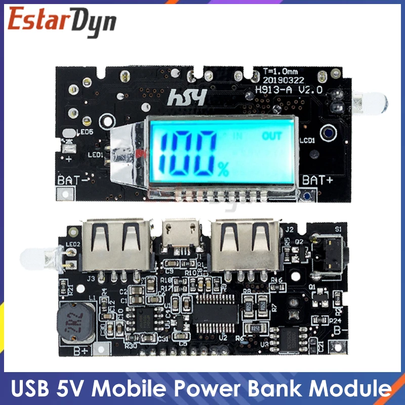 Dual USB 5V 1A 2.1A Mobile Power Bank 18650 Battery Charger PCB Power Module Accessories For Phone DIY New LED LCD Module Board