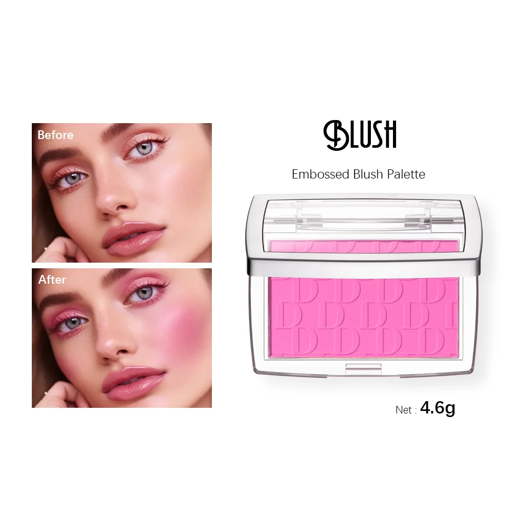 Blush Matte Natural Cheek Tint Brighten Face Waterproof Face Contouring Cosmetics Blush Powder Soft Female Makeup For Cheeks