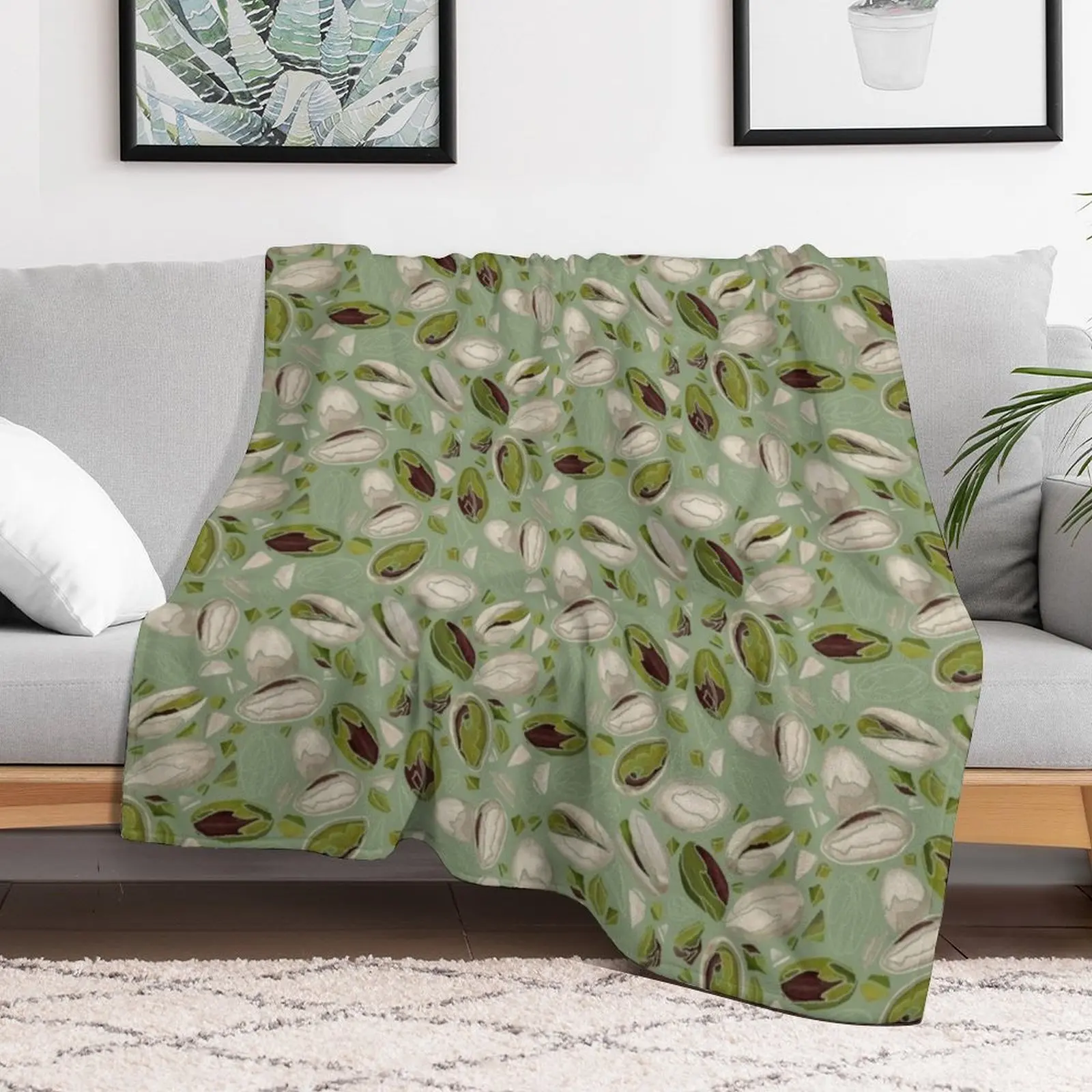 Pistachio pattern Throw Blanket Sofa Throw Polar Camping Blankets