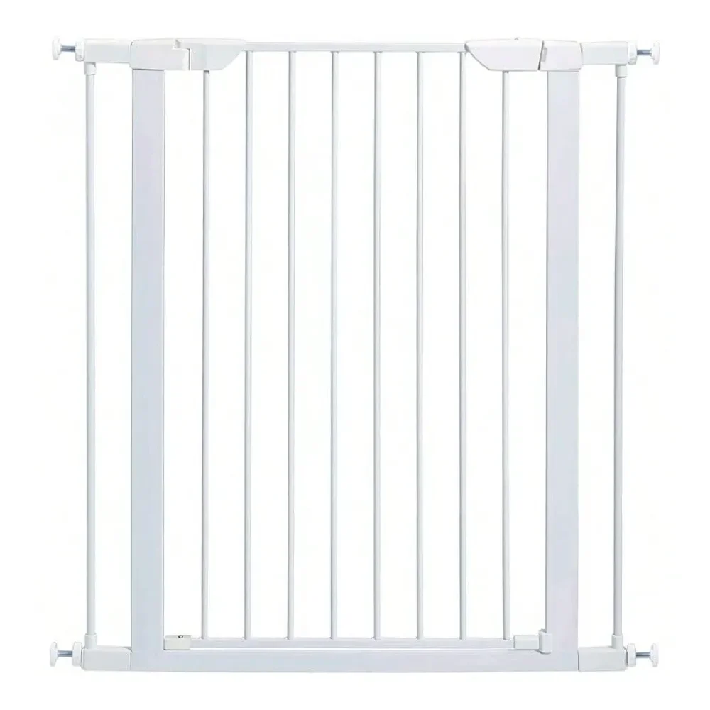 

Homes Pets 39 Inches Tall WalkThrough Steel Pet Gate, Pressure Mounted Dog Gate Measures 2938 Inches Wide Includes Two 3InchWid