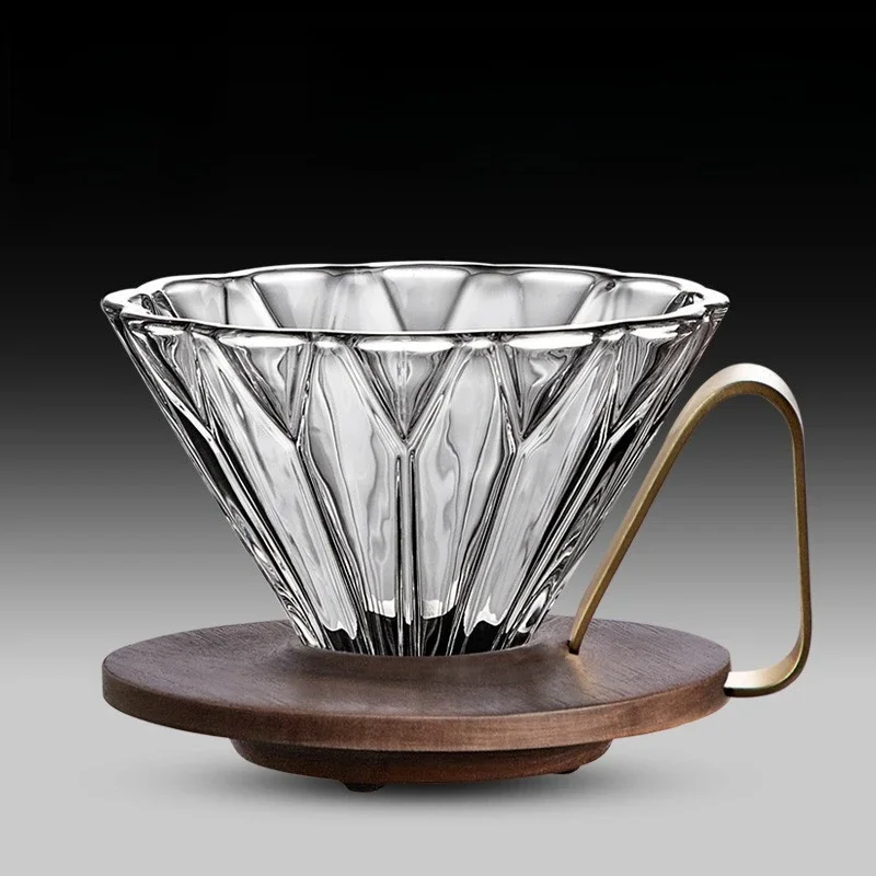 

Walnut Hand Brew Coffee Filter Cup Household Filter Funnel Drip Filter Sharing Pot Set