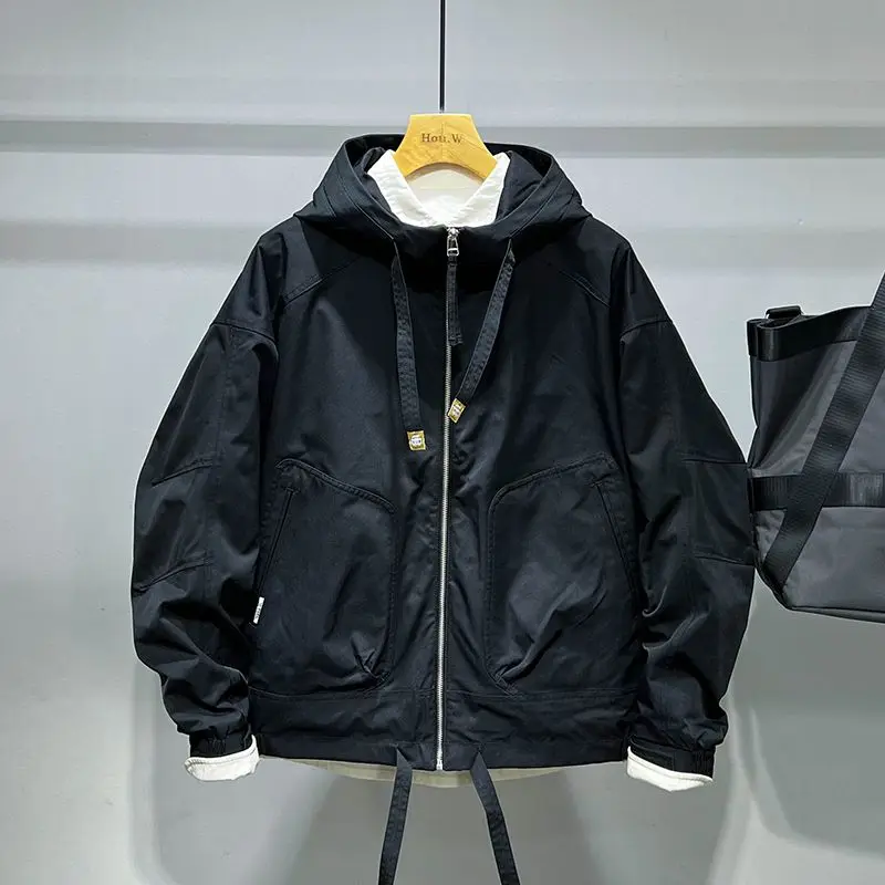 Spring Jacket Men's Spring and Autumn Men's Hooded Jacket New Thin Fashion Casual Youth Spring Top Trendy