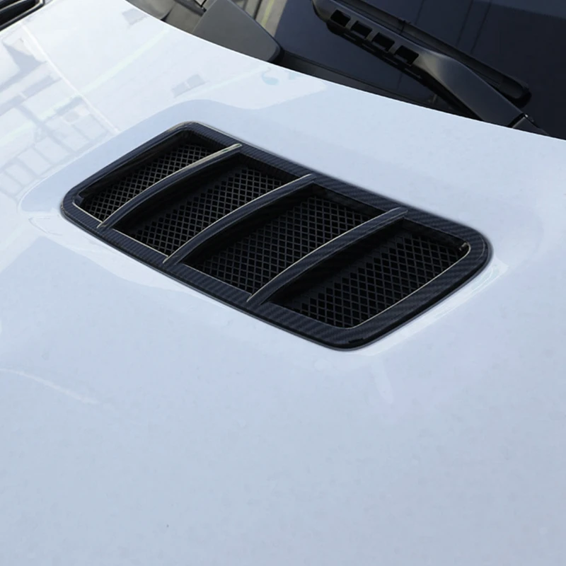 2x Koolstofvezel Zwarte Motorkap Motor Ontluchtingsdeksel Trim Voor Mercedes Benz Ml W166 2012-2015 Gl X166 2013-2015