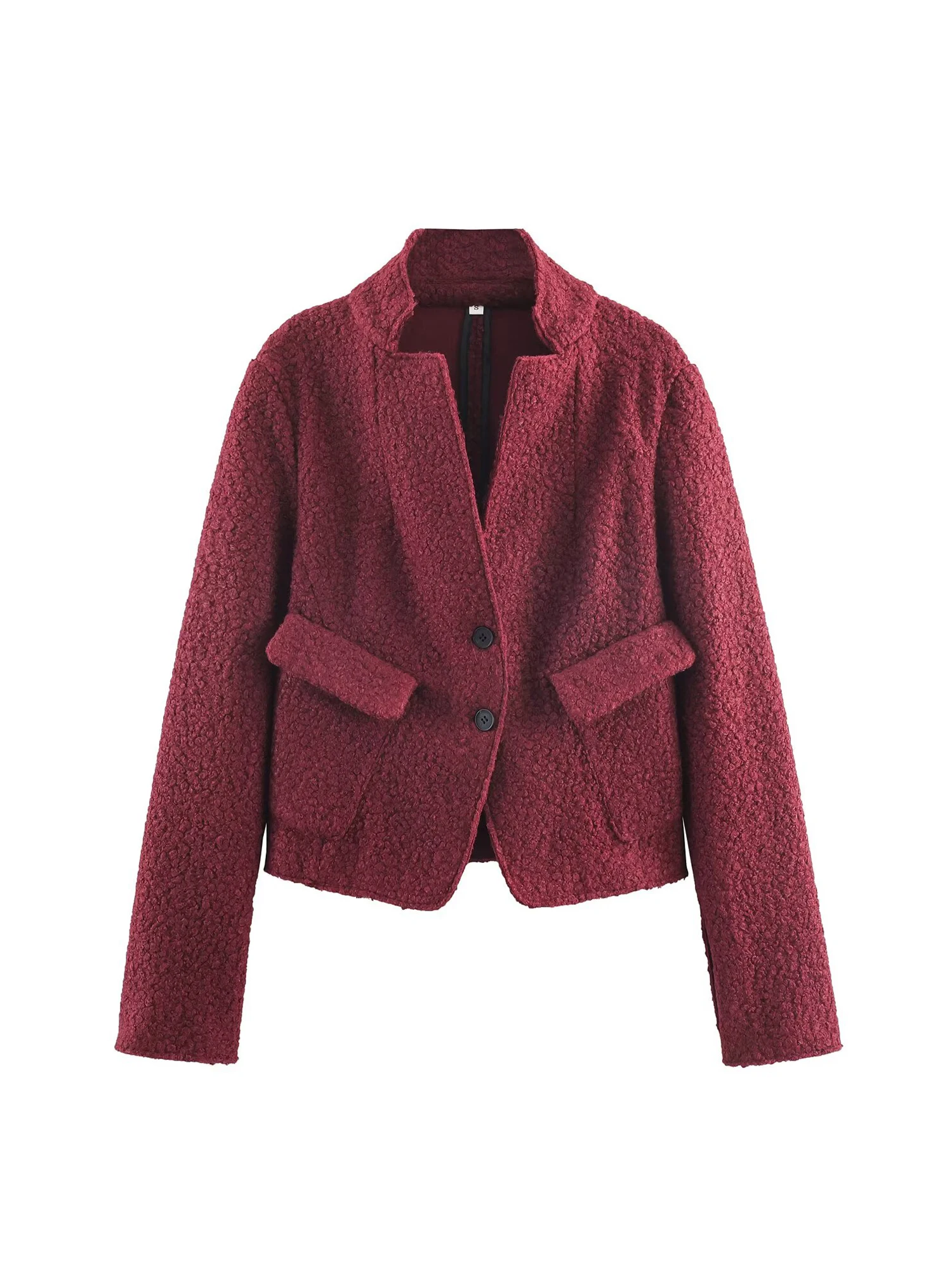 Women Christmas Red Winter Jacket Coat Vintage Teddy Coats Streetwear Long Sleeve Lamb Wool Jacket Outerwear 2000s Clothes 2025