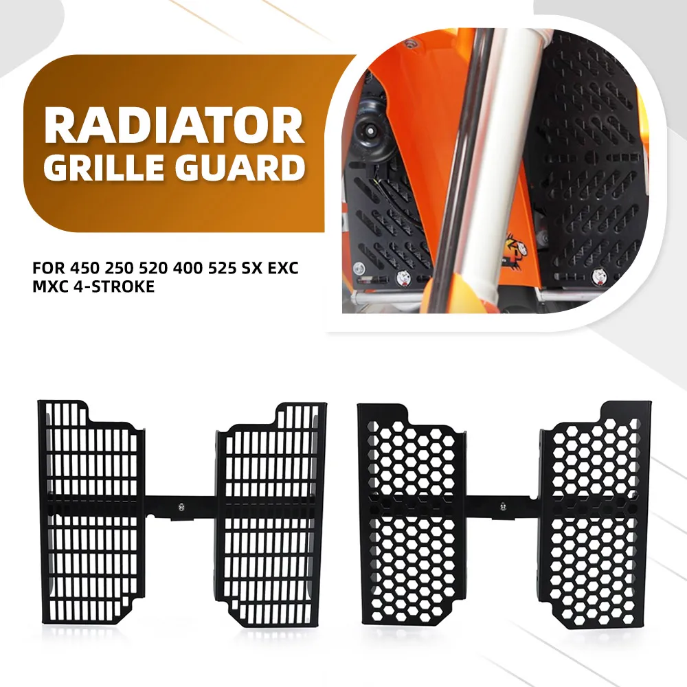 

FOR 450 250 520 400 525 SX EXC MXC Radiator Guard Grille Grill Cooler Cover Protection For 525 SX 4Stroke 400 EXC 4-Stroke