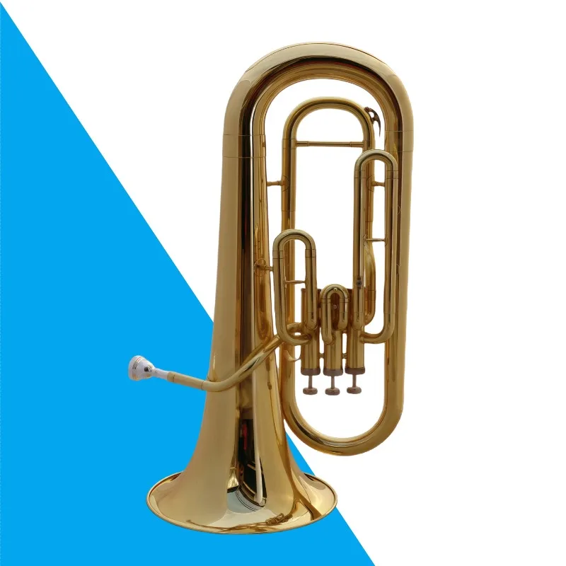

Triple Key Tuba with BB Bass Horn Rich Audio Tonality Made of Brass Material