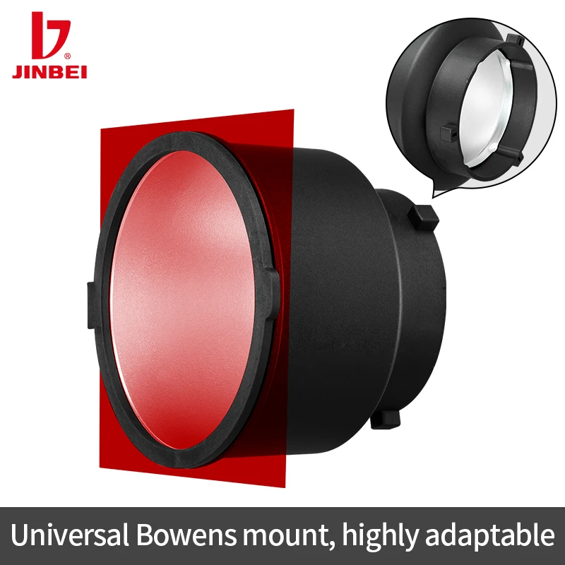 JINBEI MH جل ملون عاكس مغناطيسي ستوديو فلاش LED ضوء CTO غطاء مصباح معدات التصوير الفوتوغرافي مع حامل Bowens #2