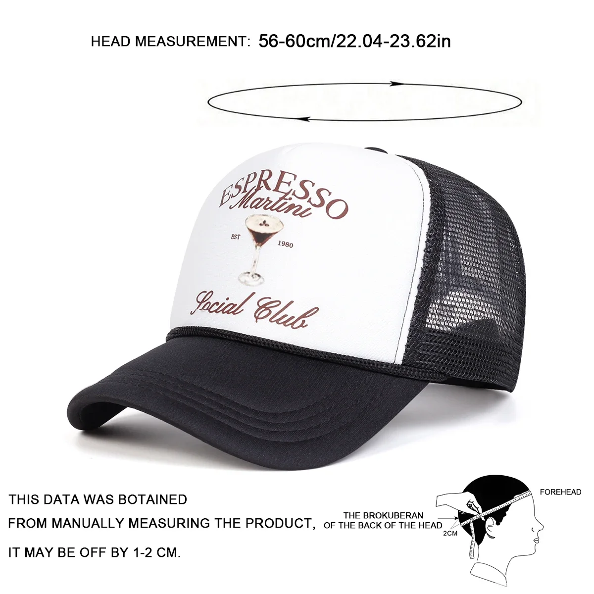 Unisex ESPRESSO MARTINI Letter Printed Baseball Net Caps Spring Autumn Outdoor Adjustable Casual Hats Sunscreen Hat Sports Cap