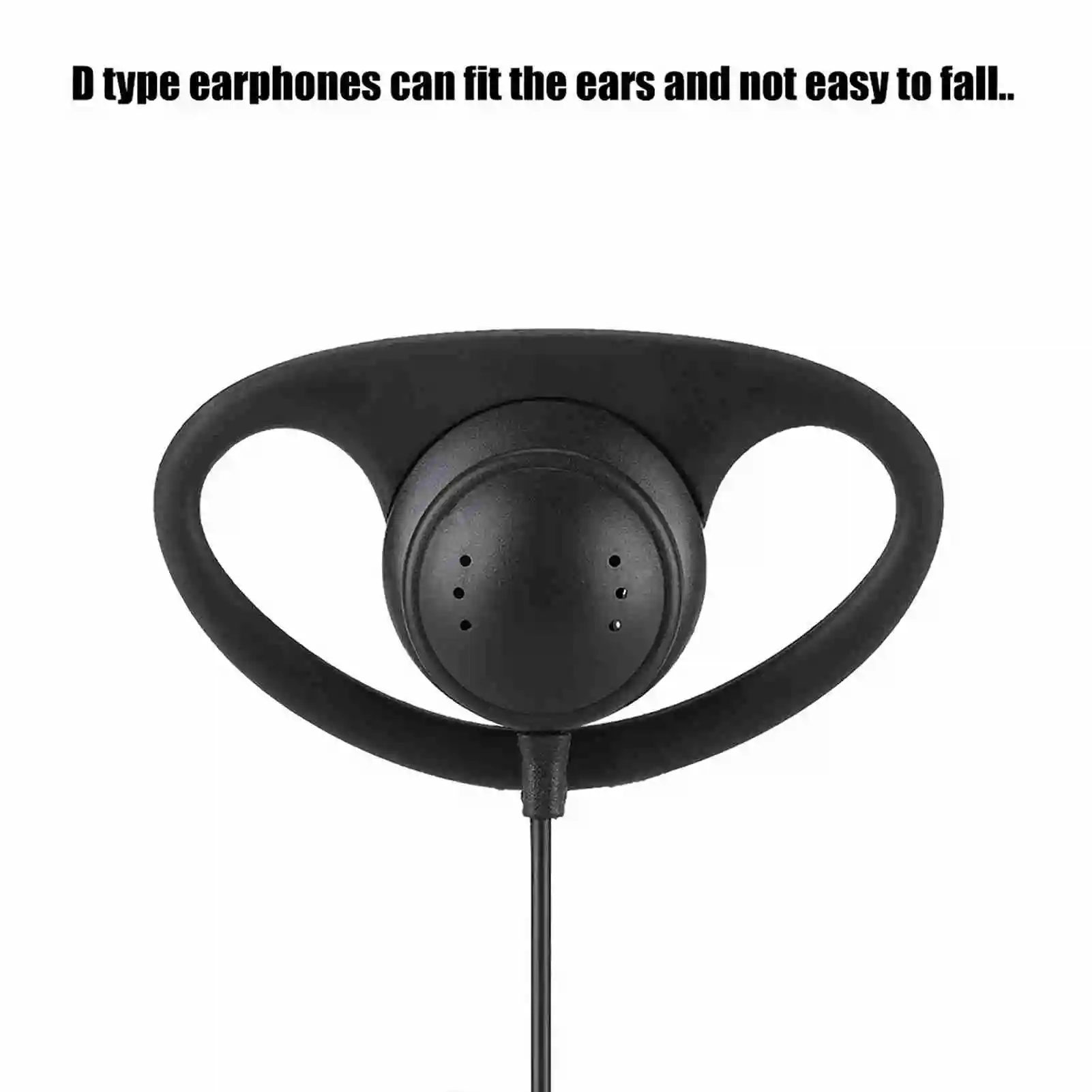 2.5mm Plug D Type Security Earhook Headset Earphone for Motorola Radios with PTT Button Earpiece Earphone Headset Earphone