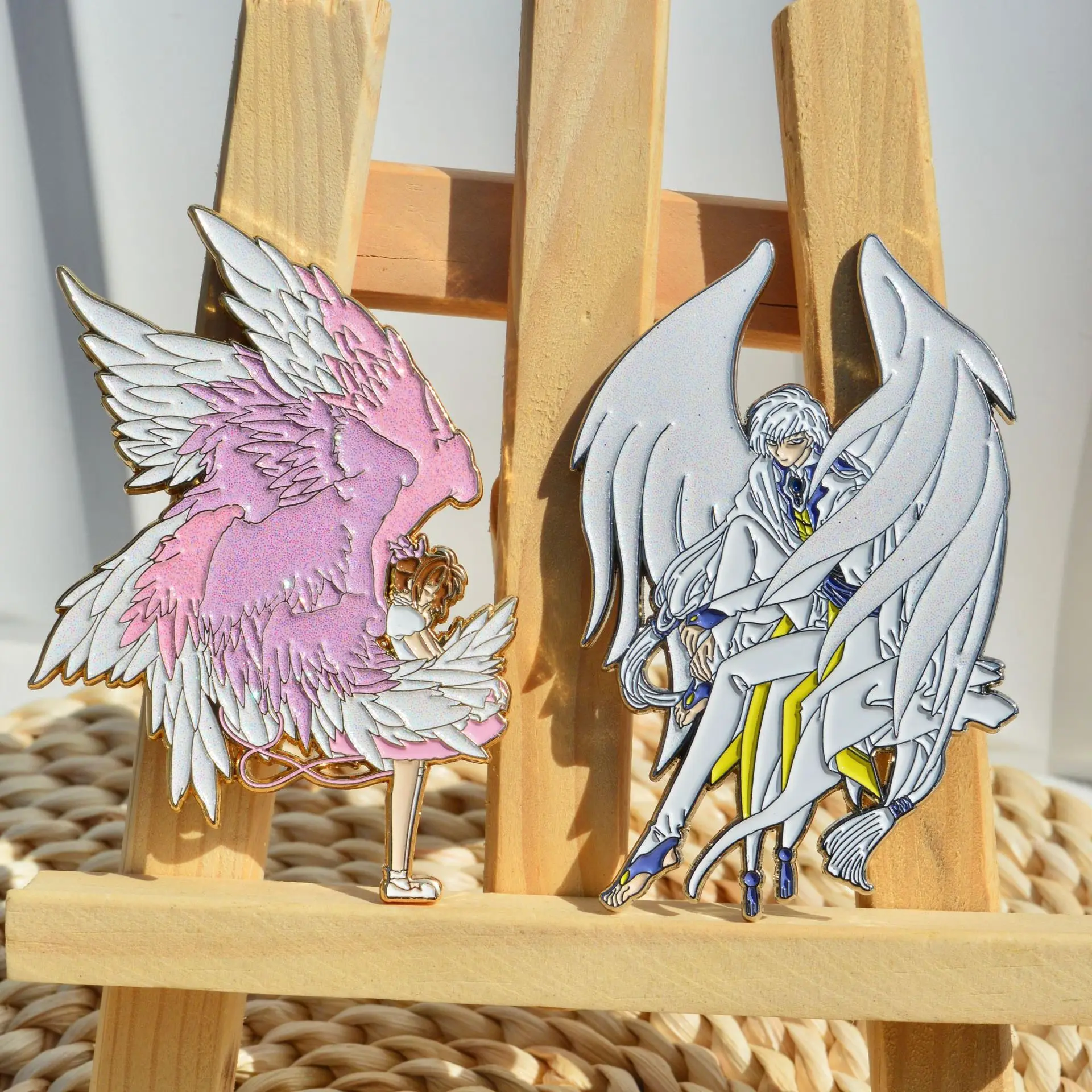 Anime Cardcaptor Sakura Enamel Pins Yue KINOMOTO SAKURA Metal Badges Manga Brooches for Bag Backpack Clothing Lapel Cosplay Gift