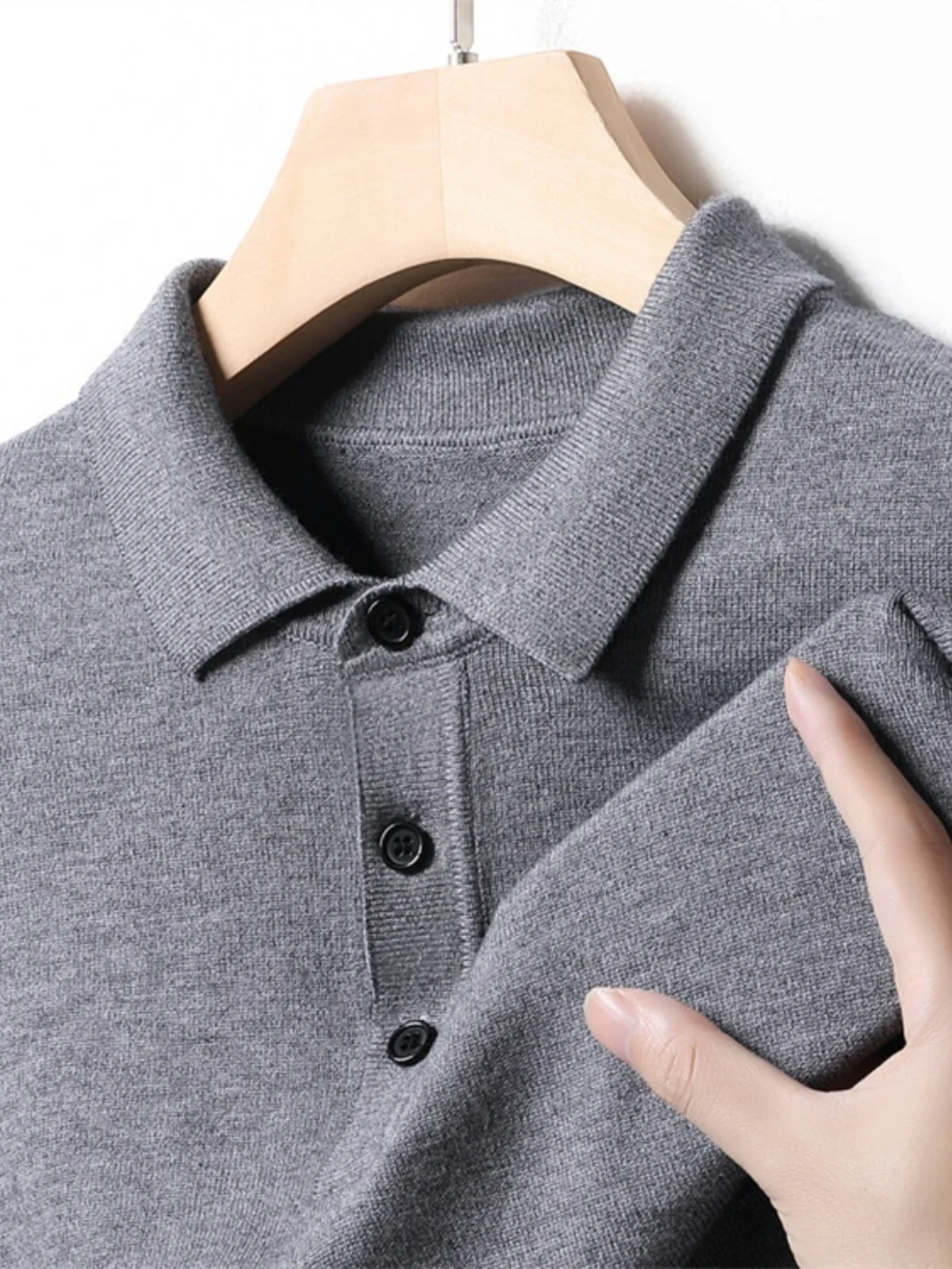 Winter Woolen Knitwear Men's Crew Neck Pullover Pure Color Base Shirt Middle-Aged And Elderly Warmth Sweater Fashion City Style