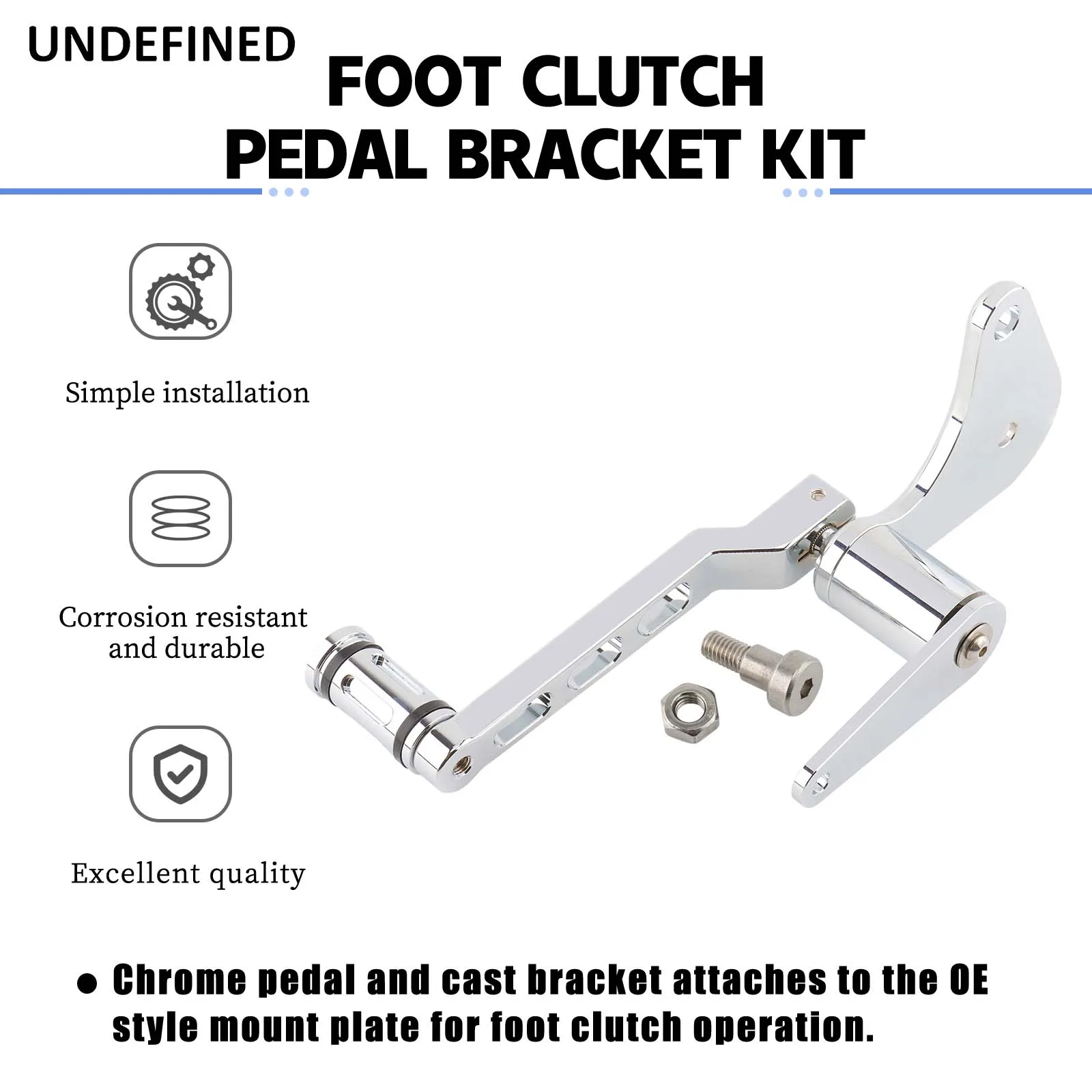 Motorcycle Chrome Clutch Pedal Pad Bracket Kit Shift Lever for Harley Knucklehead Panhead Shovelehead  FX FL EL U Accessories