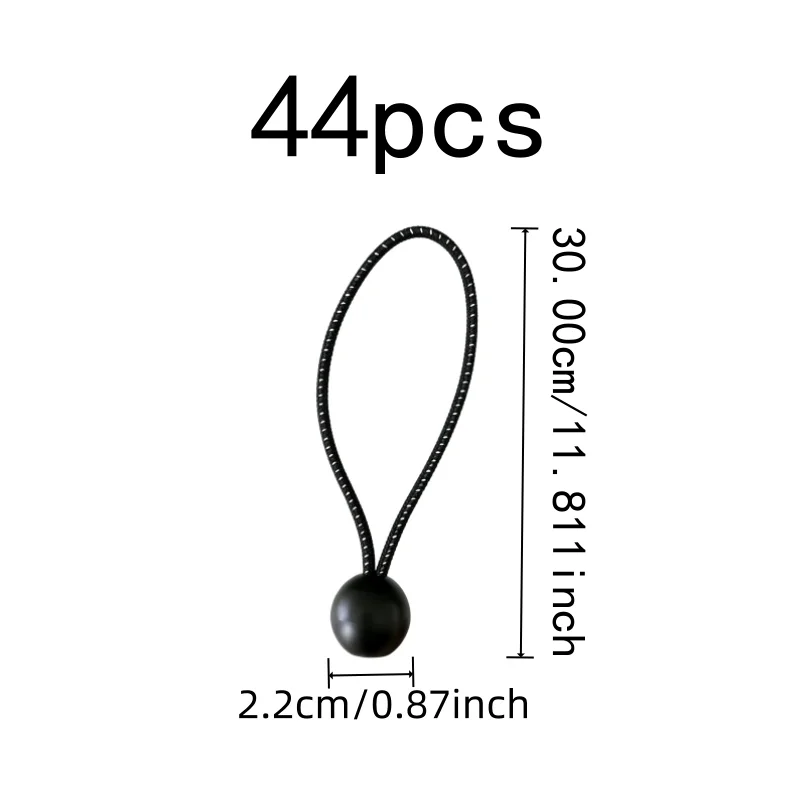 30cm Polka Dot Elastic Cords 44 pcs, Polka Dot Pattern Design, Tough Anti-Deformation, for Outdoor Tent Binding