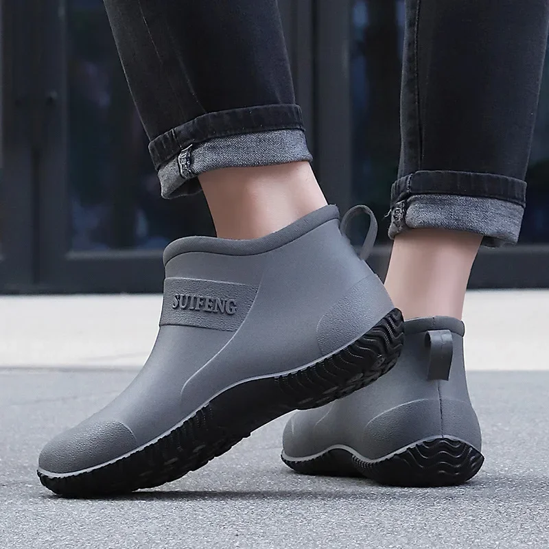 Bottes de Pluie Anti-ALD pour Homme, Chaussures Imperméables Confortables et Souples, Résistantes à l'Usure