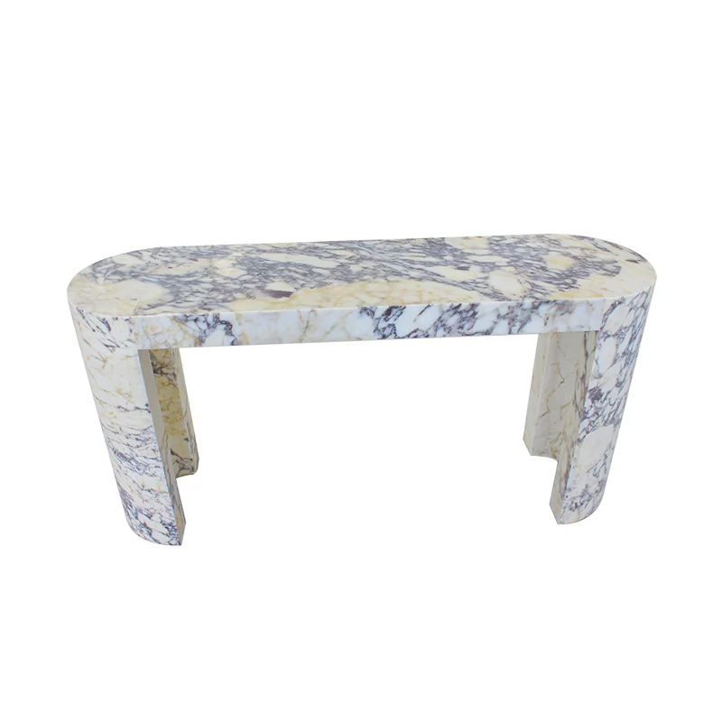 Manufacturer Natural Stone Calacatta Viola Modern Marble Console Table