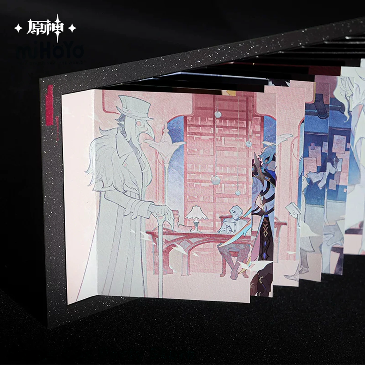 [Genuine] Genshin Impact Those [Who Shun the Light] Series The Doctor Double-Sided Waterfall Booklet Regrator Anime Cosplay Gift