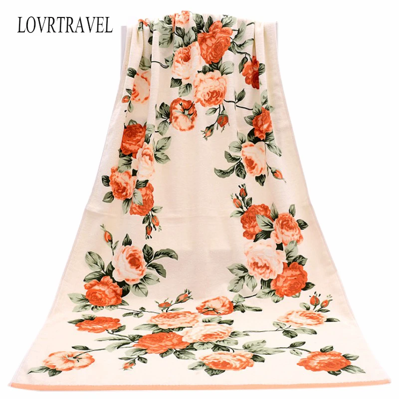 2022 Brand New Women Peony Towel bathroom Men\'s Towel 76 * 34cm Bath Towel 70 * 140cm High Quality Beach Towel