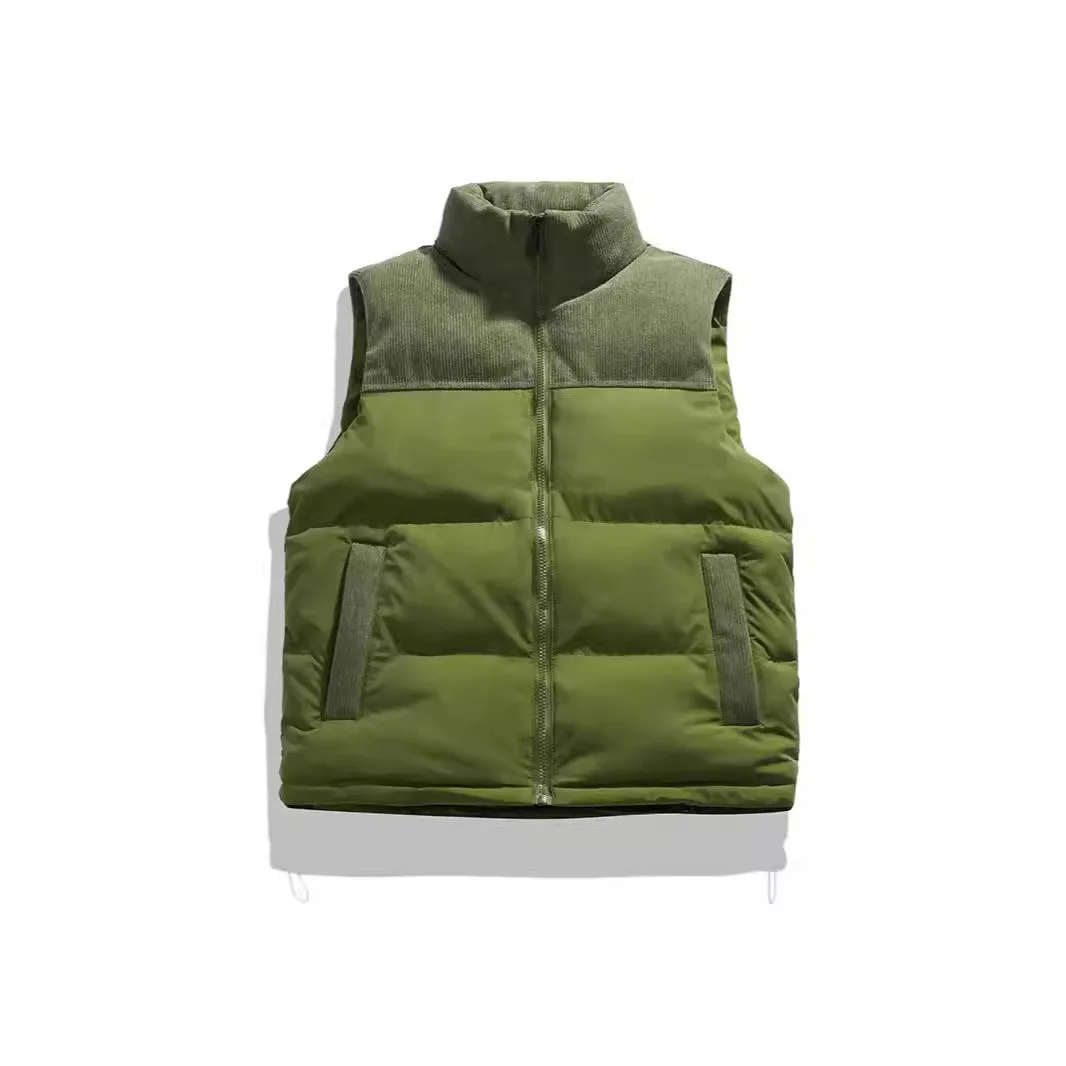 الشتاء الرجال أسفل سترة رشاقته الباردة واقية الوقوف طوق الذكور صدرية بسيطة بلون أكمام تنوعا معطف الرجل اليومي #4