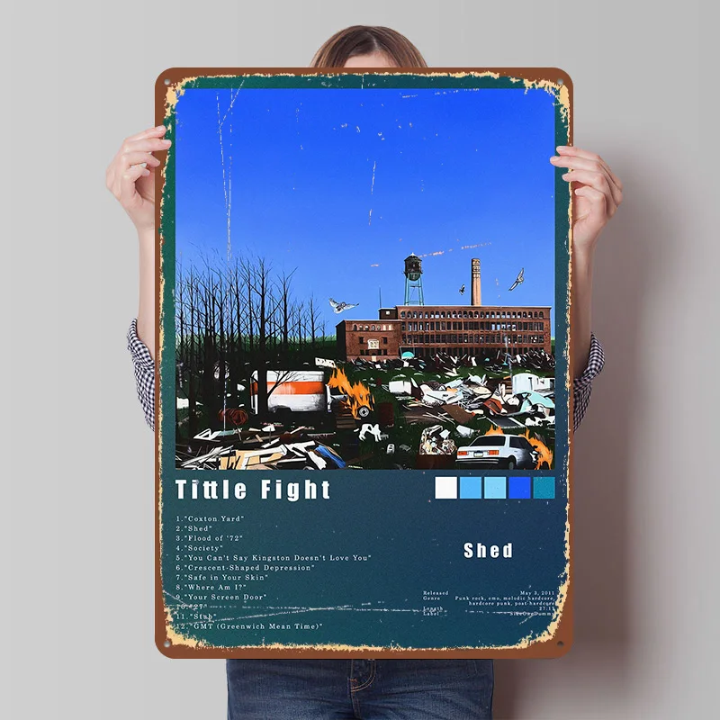 Title Fight - Shed Album Cover Metal Poster Customized Wall Art Retro Vintage Tinplate Signs for Man Cave Room Decoration Gaming