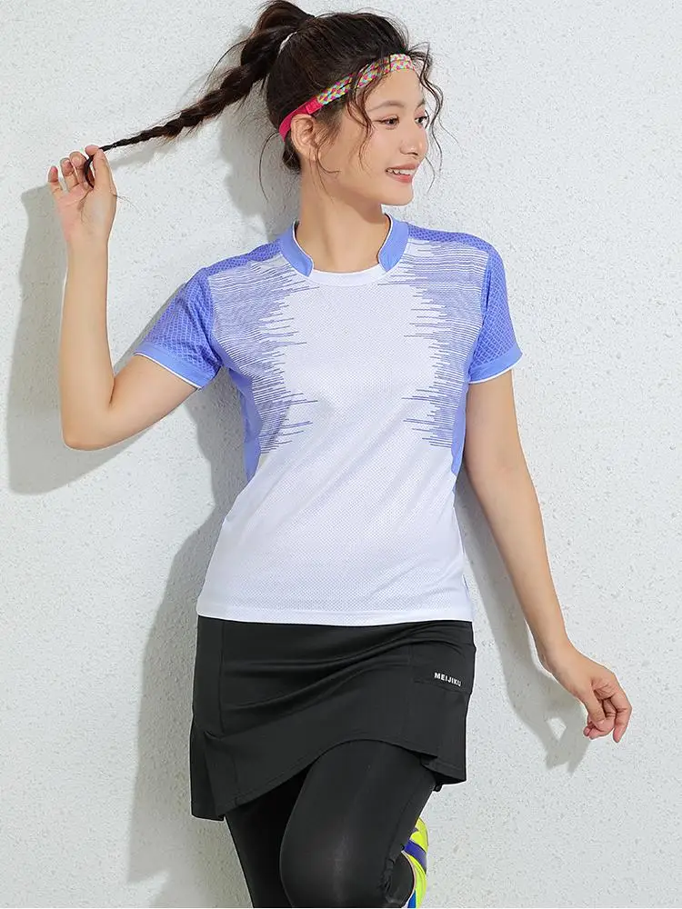 

2025 Summer New Badminton Table Tennis Sports Wear ort Sve Qui Dry Breathable Sports orts Skirt Set for Men And Women
