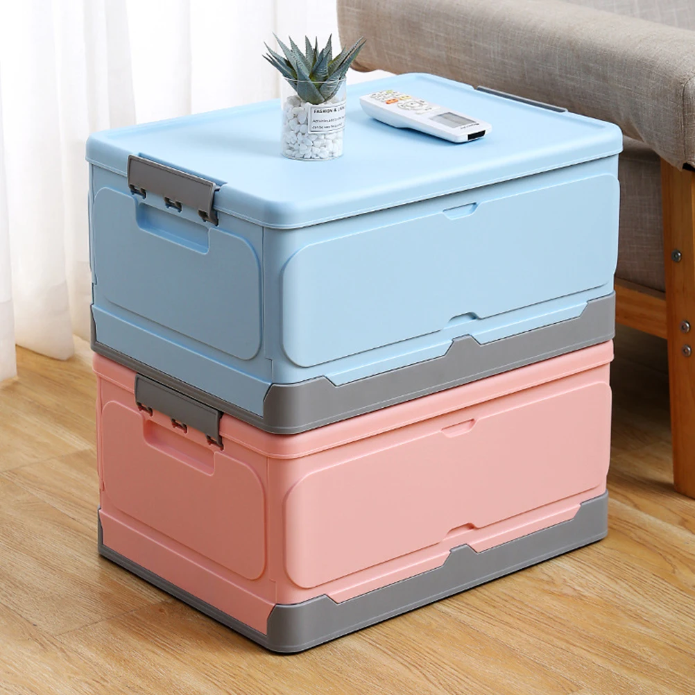 

Storage Box Home ganization Containers Foldable Bins Book Case Student PP Plastic Lid Modern Keeps Room Clean Neat Functional