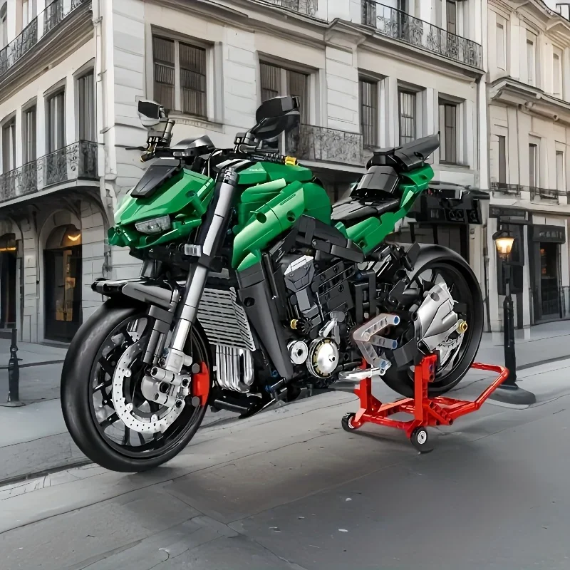 

2089 particles assembled motorcycle model building block suitable for 14 years old and above, using ABS building, also a holiday