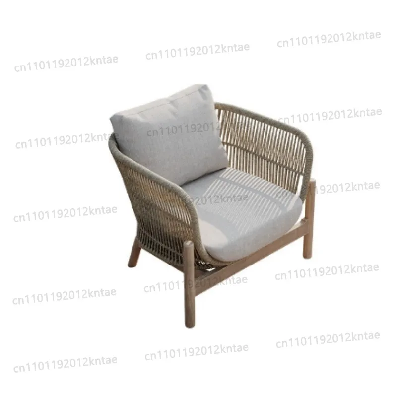 Garden Furniture Inflatable Swivel Patio Luxury Teak Rope Sofa Outdoor Set