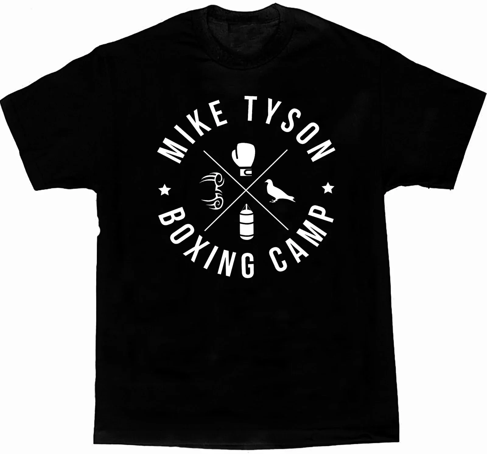 Retro Mike Tyson Boxing Camp Icons Printed T Shirt. Short Sleeve 100% Cotton Casual T-shirts Loose Top Size S-3XL