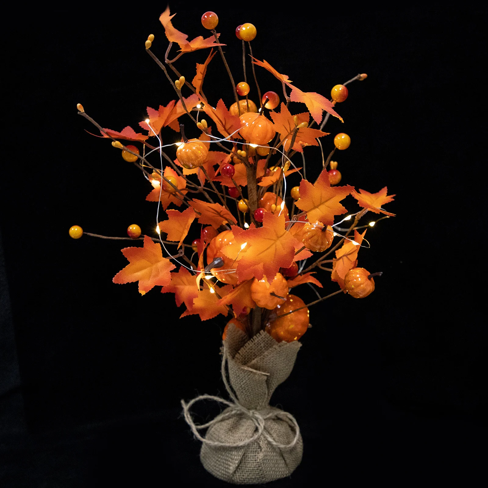 Desktop Tree Shape Light Maple Landscape Design Luminous Thanksgiving Tree for Indoor Decorative Use Powered