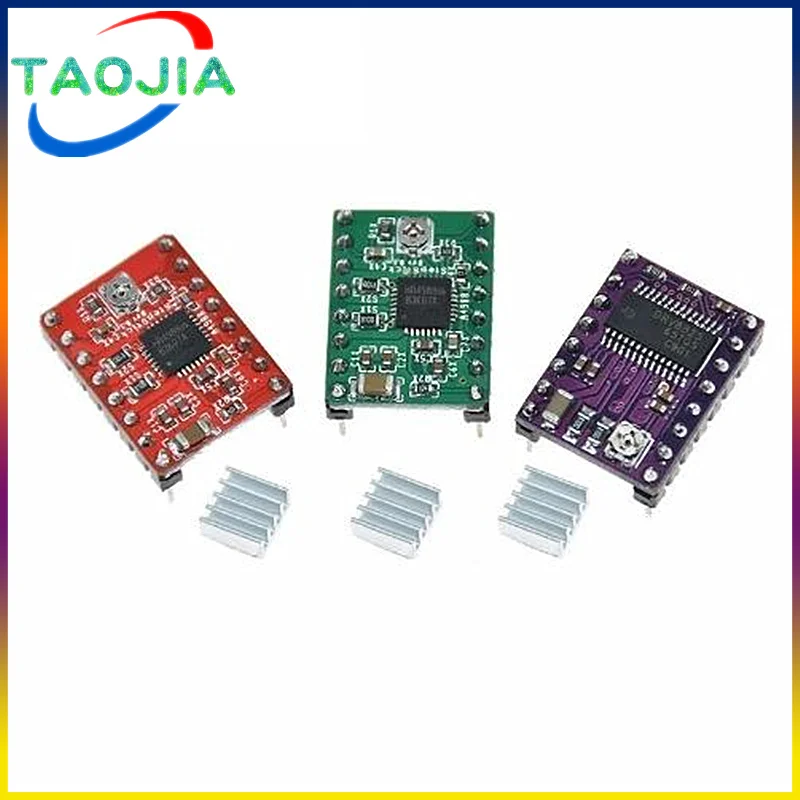 10Pcs 3D Printer Parts StepStick A4988 DRV8825 Stepper Motor Driver With Heat sink Carrier Reprap RAMPS 1.4