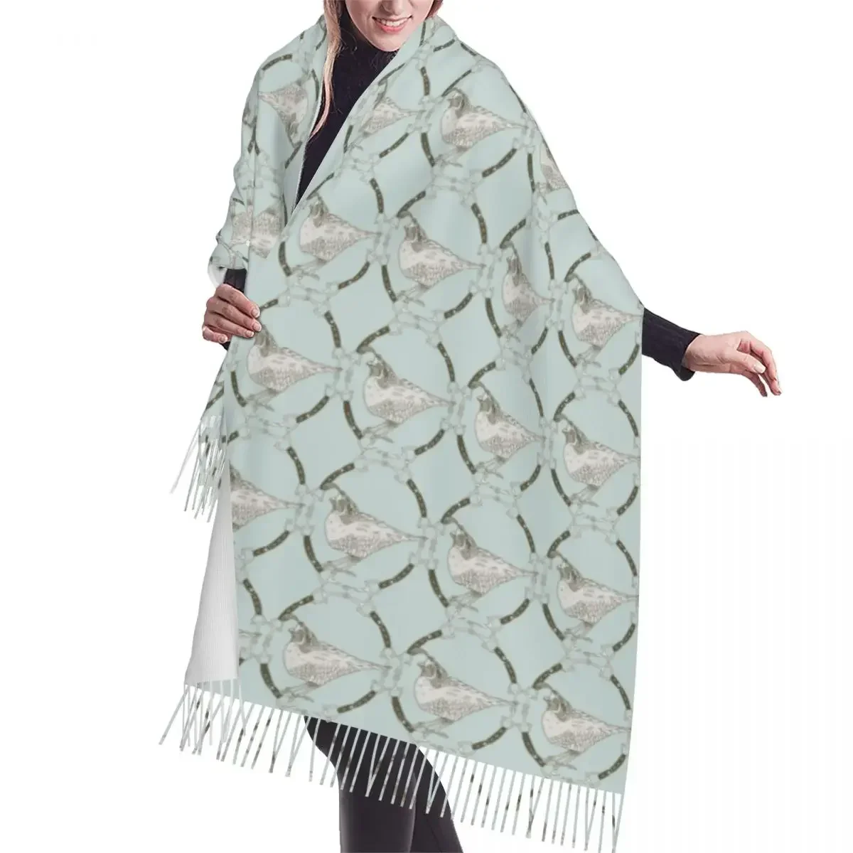 Personalized Printed Quail Scarf Men Women Winter Warm Scarves Luxury Fashion Versatile Shawl Wrap