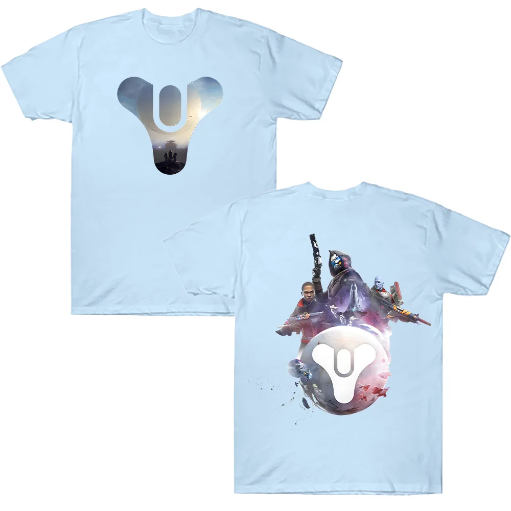 

Destiny 2 Logo Unisex Pure Cotton T Shirts Game Print Summer Fashion New Comfort Casual Clothing O-neck Short Sleeve Loose Tees