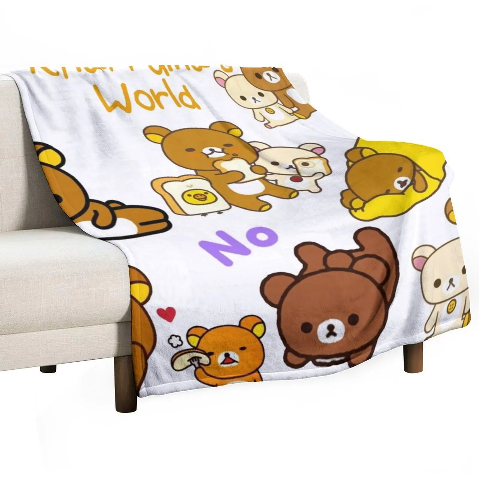 

Rilakkumas's World - Kwaiii Throw Blanket Soft Big Travel Winter beds Stuffeds Blankets