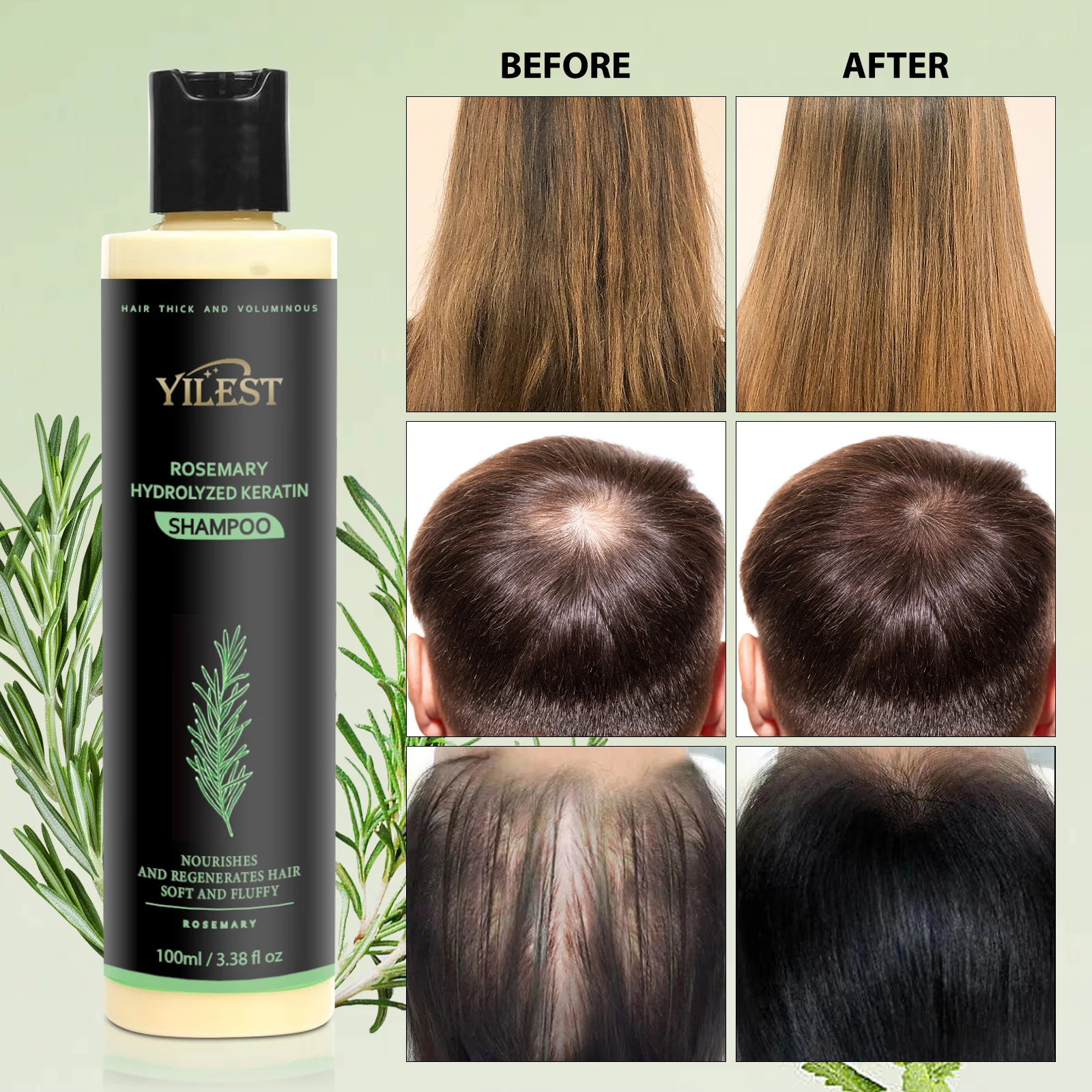 Natural Rosemary Hair Shampoo  - огляд і ціна Hair Care Natural Products